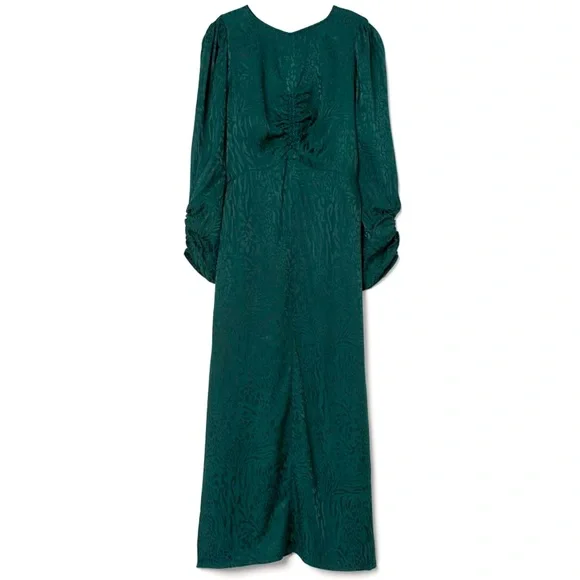 H&M | Dresses | Hm Emerald Green Long Dress Holiday Christmas New Years |  Poshmark